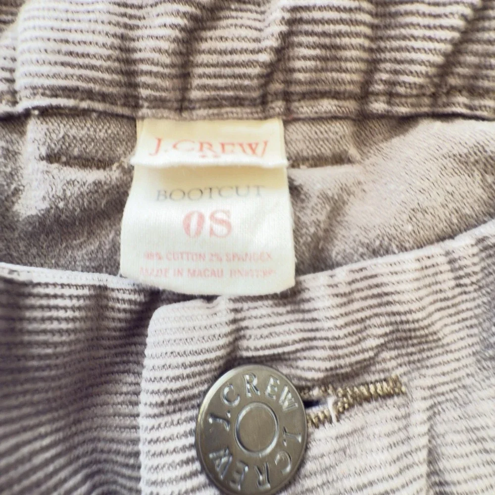 J.Crew‎ Pants-Courdoroy-Bootcut-Women's-Size 0 Short-Tan Khaki-Great Condition